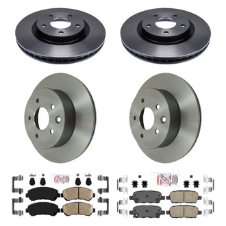 AmeriBRAKES® - AmeriPLATINUM™ Front and Rear Brake Kit with Ceramic Pads