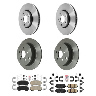AmeriBRAKES® - AmeriPLATINUM™ Front and Rear Brake Kit with Ceramic Pads
