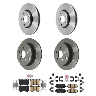 AmeriBRAKES® - AmeriPLATINUM™ Front and Rear Brake Kit with Ceramic Pads