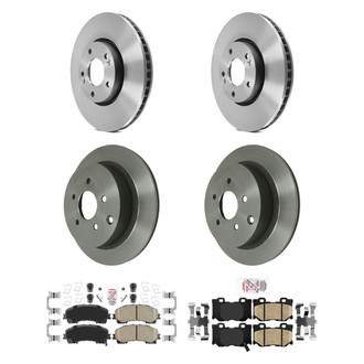 AmeriBRAKES® - AmeriPLATINUM™ Front and Rear Brake Kit with Ceramic Pads