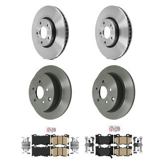 AmeriBRAKES® - AmeriPLATINUM™ Front and Rear Brake Kit with Ceramic Pads