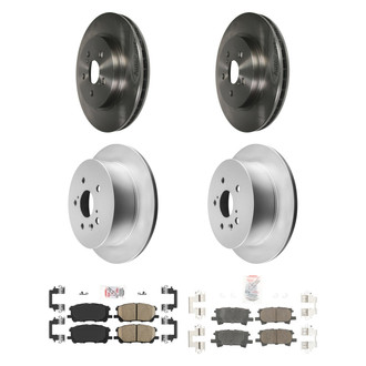 AmeriBRAKES® - AmeriPRO™ Plain Front and Rear Brake Kit with Ceramic Pads