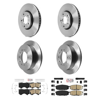 AmeriBRAKES® - AmeriPLATINUM™ Front and Rear Brake Kit with Ceramic Pads