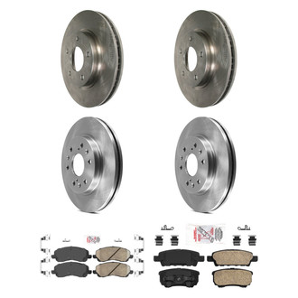 AmeriBRAKES® - AmeriPRO™ Plain Front and Rear Brake Kit with Ceramic Pads