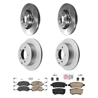 AmeriBRAKES® - AmeriPRO™ Plain Front and Rear Brake Kit with Ceramic Pads