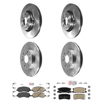 AmeriBRAKES® - AmeriPRO™ Plain Front and Rear Brake Kit with Ceramic Pads