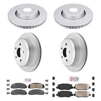 AmeriBRAKES® - AmeriPRO™ Plain Front and Rear Brake Kit with Ceramic Pads