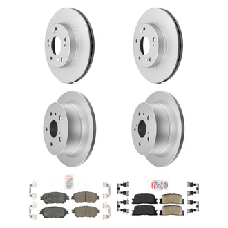 AmeriBRAKES® - AmeriPRO™ Plain Front and Rear Brake Kit with Ceramic Pads
