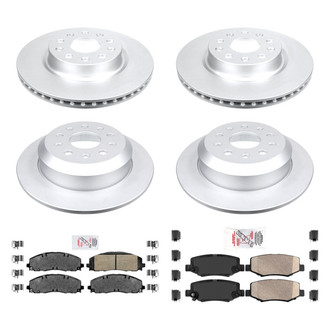 AmeriBRAKES® - AmeriPRO™ Plain Front and Rear Brake Kit with Ceramic Pads