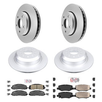 AmeriBRAKES® - AmeriPRO™ Plain Front and Rear Brake Kit with Ceramic Pads