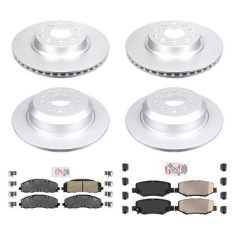 AmeriBRAKES® - AmeriPRO™ Plain Front and Rear Brake Kit with Ceramic Pads