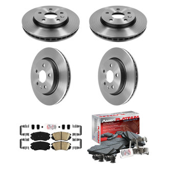 AmeriBRAKES® - AmeriPLATINUM™ Front and Rear Brake Kit with Ceramic Pads