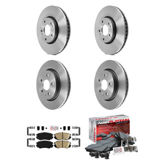 AmeriBRAKES® - AmeriPLATINUM™ Front and Rear Brake Kit with Ceramic Pads