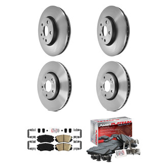 AmeriBRAKES® - AmeriPLATINUM™ Front and Rear Brake Kit with Ceramic Pads