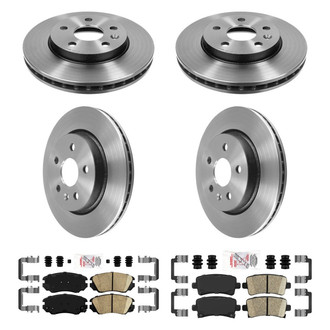 AmeriBRAKES® - AmeriPLATINUM™ Front and Rear Brake Kit with Ceramic Pads