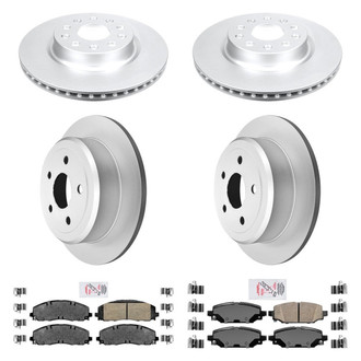 AmeriBRAKES® - AmeriPRO™ Plain Front and Rear Brake Kit with Ceramic Pads