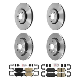 AmeriBRAKES® - AmeriPLATINUM™ Front and Rear Brake Kit with Ceramic Pads