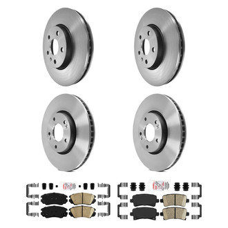 AmeriBRAKES® - AmeriPLATINUM™ Front and Rear Brake Kit with Ceramic Pads