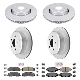AmeriBRAKES® - AmeriPRO™ Plain Front and Rear Brake Kit with Ceramic Pads