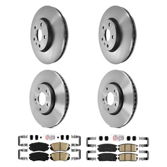 AmeriBRAKES® - AmeriPLATINUM™ Front and Rear Brake Kit with Ceramic Pads