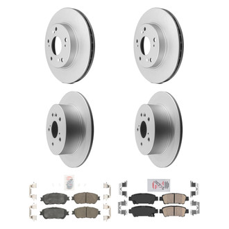 AmeriBRAKES® - AmeriPRO™ Plain Front and Rear Brake Kit with Ceramic Pads