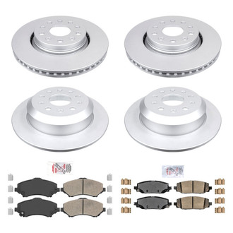 AmeriBRAKES® - AmeriPRO™ Plain Front and Rear Brake Kit with Ceramic Pads