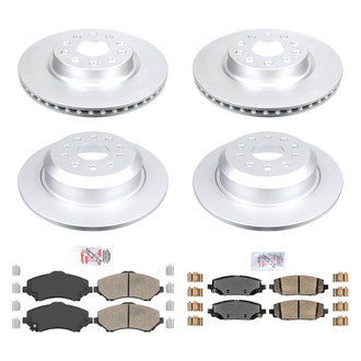 AmeriBRAKES® - AmeriPRO™ Plain Front and Rear Brake Kit with Ceramic Pads