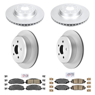 AmeriBRAKES® - AmeriPRO™ Plain Front and Rear Brake Kit with Ceramic Pads