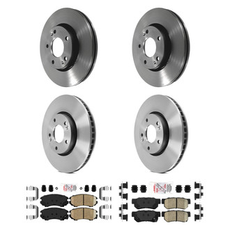 AmeriBRAKES® - AmeriPLATINUM™ Front and Rear Brake Kit with Ceramic Pads