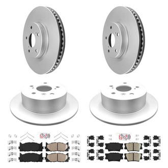 AmeriBRAKES® - AmeriPRO™ Plain Front and Rear Brake Kit with Ceramic Pads