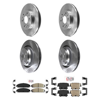 AmeriBRAKES® - AmeriPRO™ Plain Front and Rear Brake Kit with Ceramic Pads