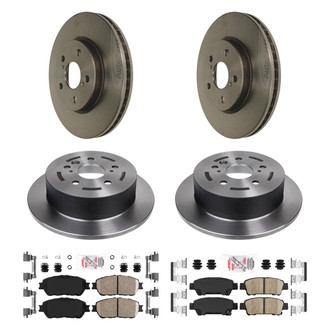 AmeriBRAKES® - AmeriPLATINUM™ Front and Rear Brake Kit with Ceramic Pads
