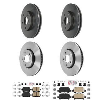 AmeriBRAKES® - AmeriPLATINUM™ Front and Rear Brake Kit with Ceramic Pads