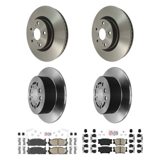 AmeriBRAKES® - AmeriPLATINUM™ Front and Rear Brake Kit with Ceramic Pads