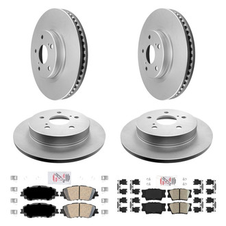 AmeriBRAKES® - AmeriPRO™ Plain Front and Rear Brake Kit with Ceramic Pads