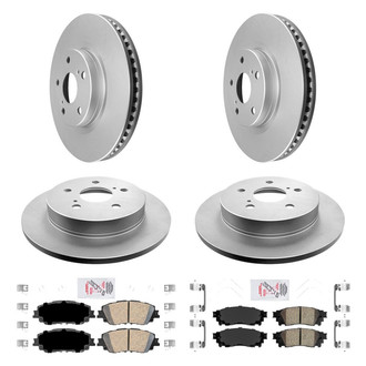 AmeriBRAKES® - AmeriPRO™ Plain Front and Rear Brake Kit with Ceramic Pads