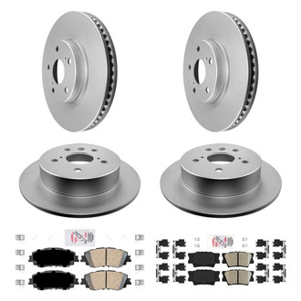 AmeriBRAKES® - AmeriPRO™ Plain Front and Rear Brake Kit with Ceramic Pads
