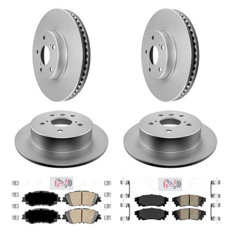 AmeriBRAKES® - AmeriPRO™ Plain Front and Rear Brake Kit with Ceramic Pads