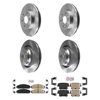 AmeriBRAKES® - AmeriPRO™ Plain Front and Rear Brake Kit with Ceramic Pads