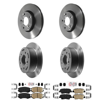 AmeriBRAKES® - AmeriPLATINUM™ Front and Rear Brake Kit with Ceramic Pads