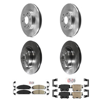 AmeriBRAKES® - AmeriPRO™ Plain Front and Rear Brake Kit with Ceramic Pads