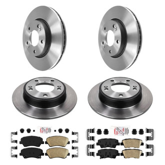 AmeriBRAKES® - AmeriPLATINUM™ Front and Rear Brake Kit with Ceramic Pads
