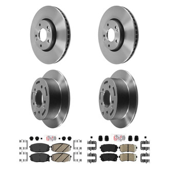 AmeriBRAKES® - AmeriPLATINUM™ Front and Rear Brake Kit with Ceramic Pads