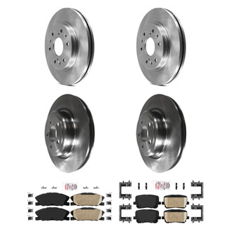 AmeriBRAKES® - AmeriPRO™ Plain Front and Rear Brake Kit with Ceramic Pads