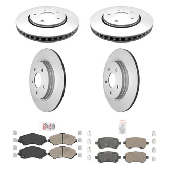 AmeriBRAKES® - AmeriPRO™ Plain Front and Rear Brake Kit with Ceramic Pads