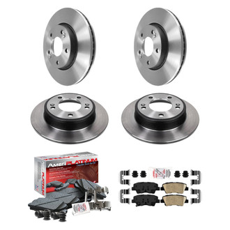 AmeriBRAKES® - AmeriPLATINUM™ Front and Rear Brake Kit with Ceramic Pads