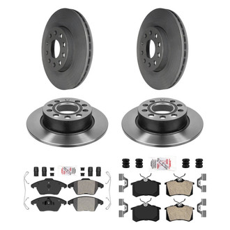 AmeriBRAKES® - AmeriPLATINUM™ Front and Rear Brake Kit with Semi-Metallic Pads