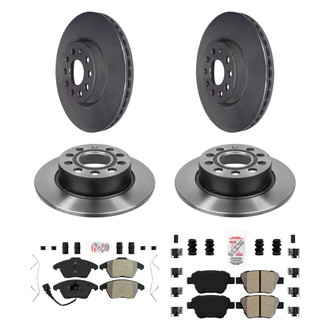 AmeriBRAKES® - AmeriPLATINUM™ Front and Rear Brake Kit with Semi-Metallic Pads
