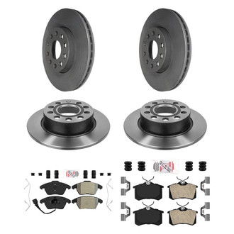 AmeriBRAKES® - AmeriPLATINUM™ Front and Rear Brake Kit with Semi-Metallic Pads
