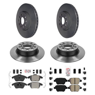 AmeriBRAKES® - AmeriPLATINUM™ Front and Rear Brake Kit with Semi-Metallic Pads